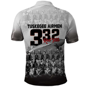 Tuskegee Airmen  Red Tails Pride Polo Shirt 332nd Fighter Group - African Pride
