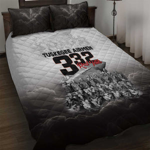 Tuskegee Airmen  Red Tails Pride Quilt Bed Set 332nd Fighter Group - African Pride