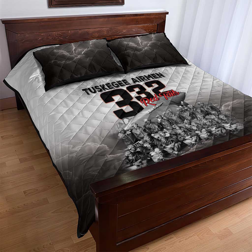 Tuskegee Airmen  Red Tails Pride Quilt Bed Set 332nd Fighter Group - African Pride