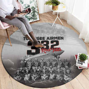Tuskegee Airmen  Red Tails Pride Round Carpet 332nd Fighter Group - African Pride