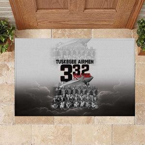 Tuskegee Airmen  Red Tails Pride Rubber Doormat 332nd Fighter Group - African Pride