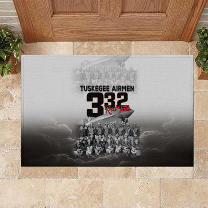 Tuskegee Airmen  Red Tails Pride Rubber Doormat 332nd Fighter Group - African Pride