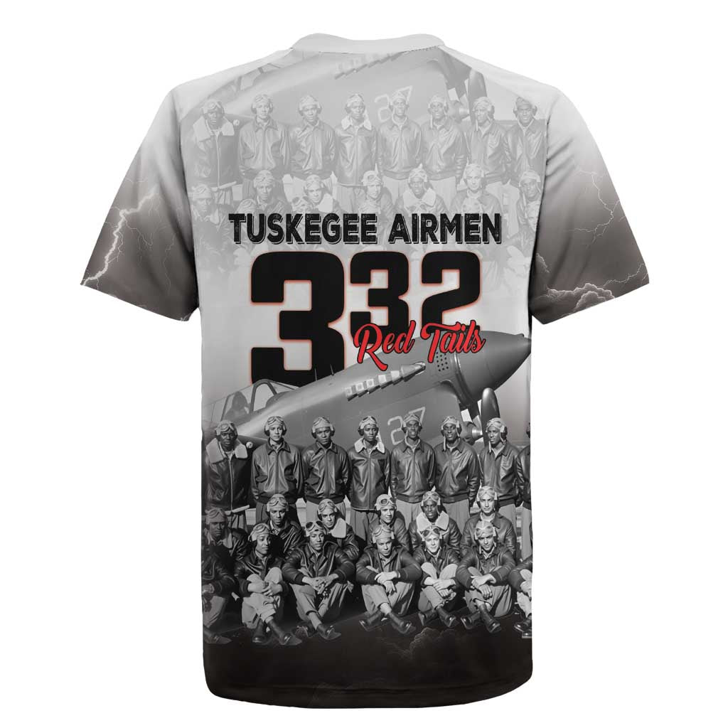 Tuskegee Airmen  Red Tails Pride Rugby Jersey 332nd Fighter Group - African Pride