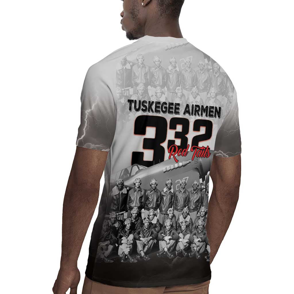 Tuskegee Airmen  Red Tails Pride Rugby Jersey 332nd Fighter Group - African Pride