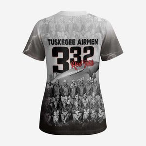 Tuskegee Airmen  Red Tails Pride Scrub Top 332nd Fighter Group - African Pride
