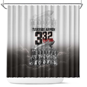 Tuskegee Airmen  Red Tails Pride Shower Curtain 332nd Fighter Group - African Pride