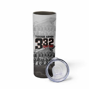 Tuskegee Airmen  Red Tails Pride Skinny Tumbler 332nd Fighter Group - African Pride