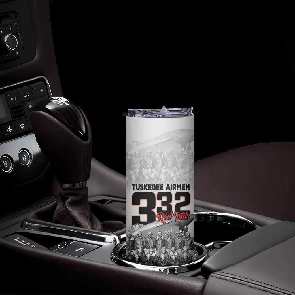 Tuskegee Airmen  Red Tails Pride Skinny Tumbler 332nd Fighter Group - African Pride