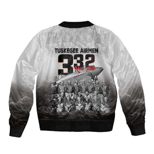 Tuskegee Airmen  Red Tails Pride Sleeve Zip Bomber Jacket 332nd Fighter Group - African Pride