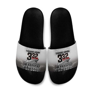 Tuskegee Airmen  Red Tails Pride Slide Sandals 332nd Fighter Group