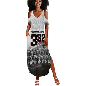 Tuskegee Airmen  Red Tails Pride Summer Maxi Dress 332nd Fighter Group - African Pride