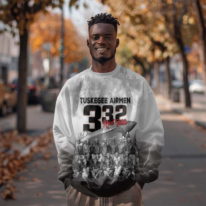 Tuskegee Airmen  Red Tails Pride Sweatshirt 332nd Fighter Group - African Pride