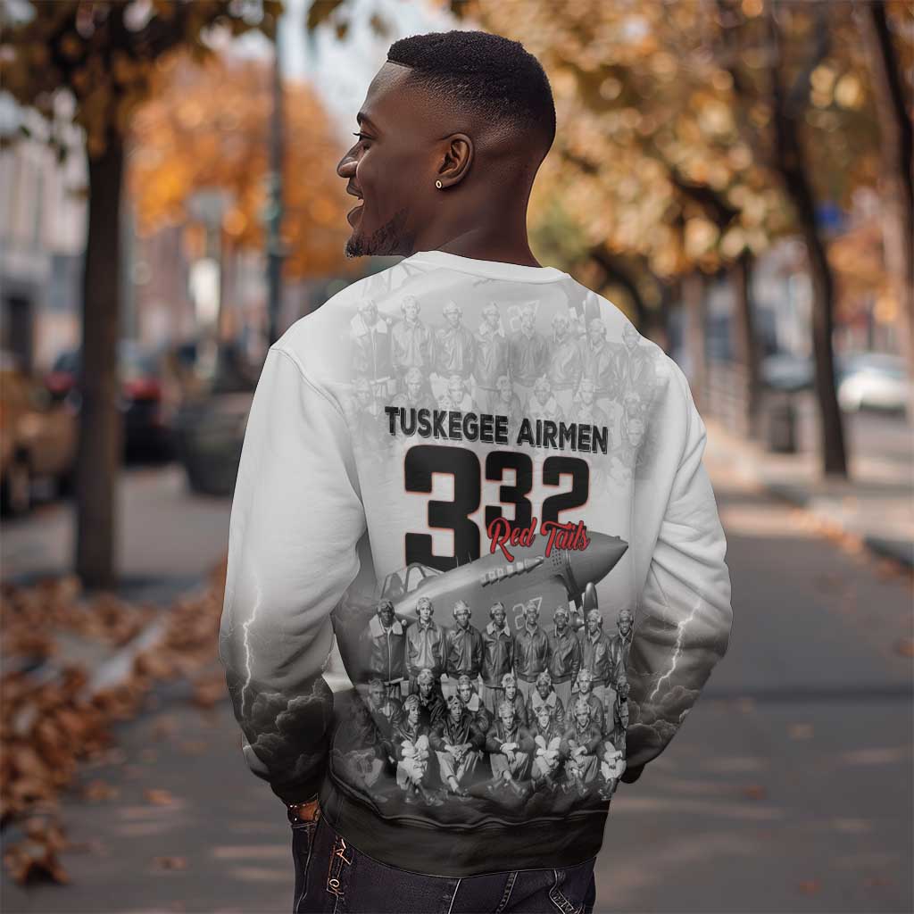 Tuskegee Airmen  Red Tails Pride Sweatshirt 332nd Fighter Group - African Pride