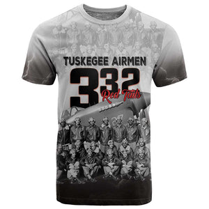 Tuskegee Airmen  Red Tails Pride T shirt 332nd Fighter Group - African Pride