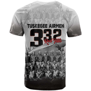 Tuskegee Airmen  Red Tails Pride T shirt 332nd Fighter Group - African Pride