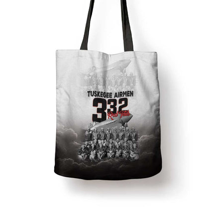 Tuskegee Airmen  Red Tails Pride Tote Bag 332nd Fighter Group