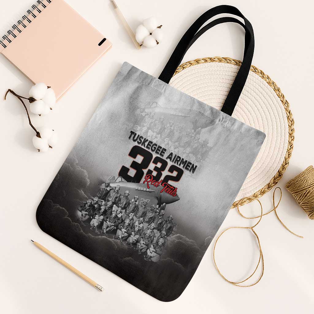 Tuskegee Airmen  Red Tails Pride Tote Bag 332nd Fighter Group