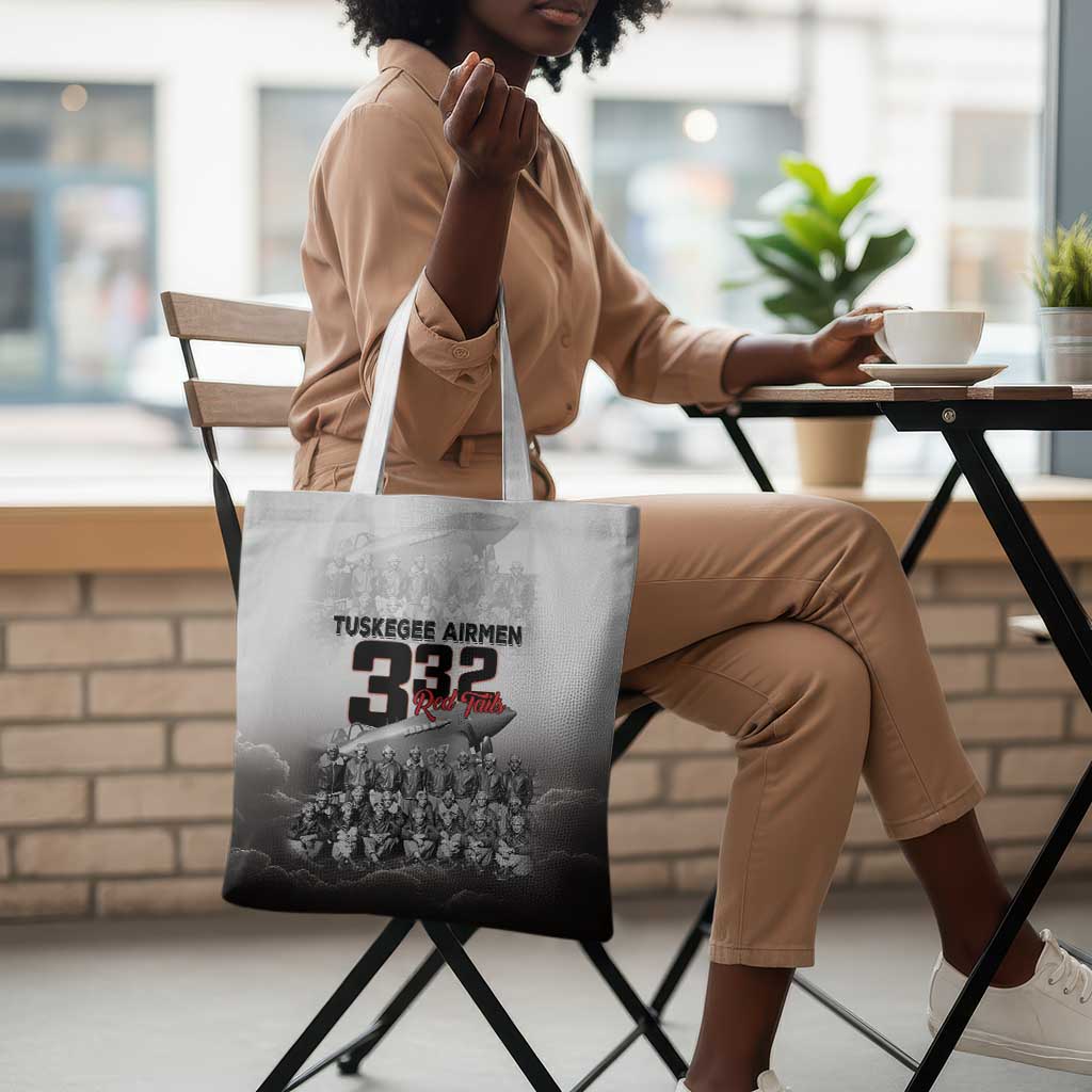 Tuskegee Airmen  Red Tails Pride Tote Bag 332nd Fighter Group