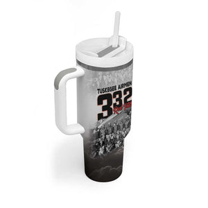 Tuskegee Airmen  Red Tails Pride Tumbler With Handle 332nd Fighter Group - African Pride