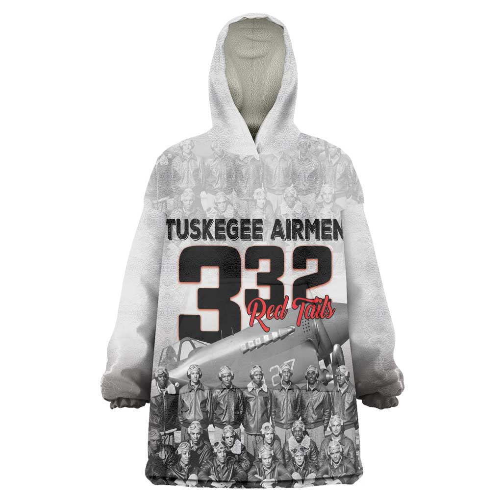 Tuskegee Airmen  Red Tails Pride Wearable Blanket Hoodie 332nd Fighter Group - African Pride