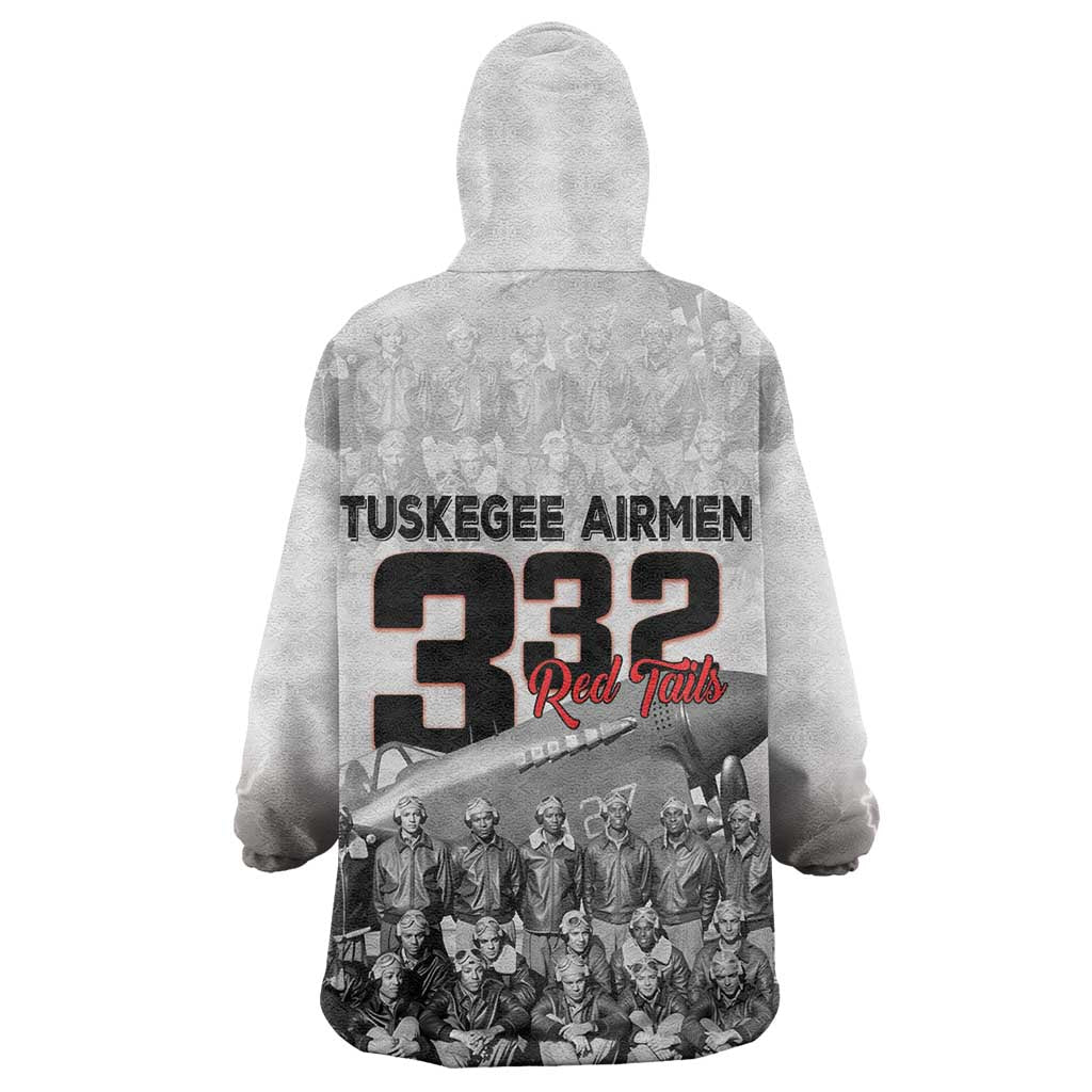 Tuskegee Airmen  Red Tails Pride Wearable Blanket Hoodie 332nd Fighter Group - African Pride