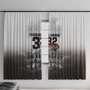 Tuskegee Airmen  Red Tails Pride Window Curtain 332nd Fighter Group - African Pride