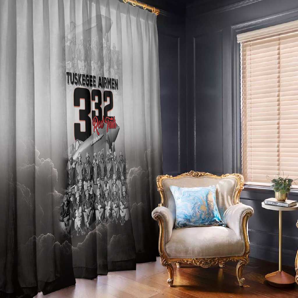 Tuskegee Airmen  Red Tails Pride Window Curtain 332nd Fighter Group - African Pride