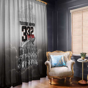 Tuskegee Airmen  Red Tails Pride Window Curtain 332nd Fighter Group - African Pride