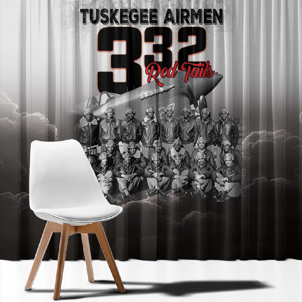 Tuskegee Airmen  Red Tails Pride Window Curtain 332nd Fighter Group - African Pride
