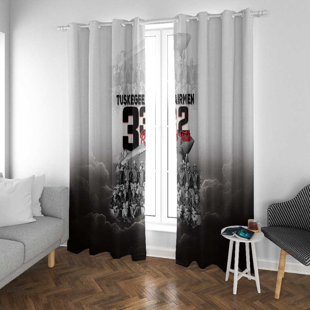Tuskegee Airmen  Red Tails Pride Window Curtain 332nd Fighter Group - African Pride