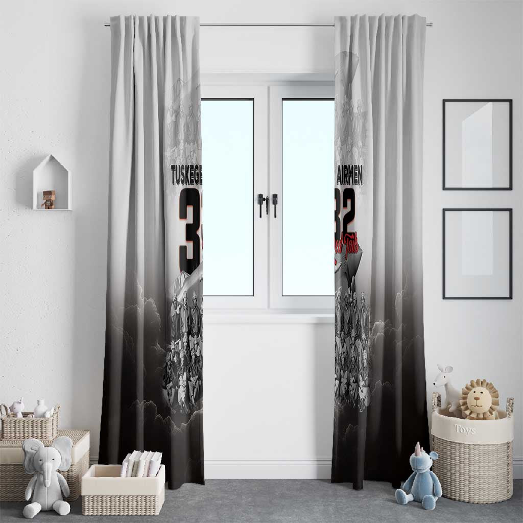Tuskegee Airmen  Red Tails Pride Window Curtain 332nd Fighter Group - African Pride