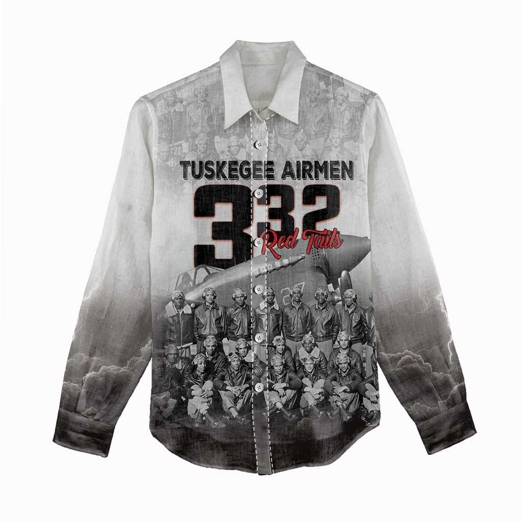 Tuskegee Airmen  Red Tails Pride Women Casual Shirt 332nd Fighter Group - African Pride