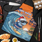 Christmas Cape Verde Apron Funny Shark Surfing