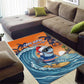 Christmas Cape Verde Area Rug Funny Shark Surfing - African Pride