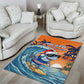 Christmas Cape Verde Area Rug Funny Shark Surfing - African Pride