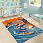 Christmas Cape Verde Area Rug Funny Shark Surfing - African Pride