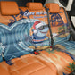 Christmas Cape Verde Back Car Seat Cover Funny Shark Surfing - African Pride