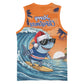 Christmas Cape Verde Basketball Jersey Funny Shark Surfing - African Pride