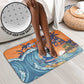 Christmas Cape Verde Bathroom Set Funny Shark Surfing