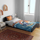 Christmas Cape Verde Bedding Set Funny Shark Surfing - African Pride