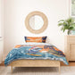 Christmas Cape Verde Bedding Set Funny Shark Surfing - African Pride