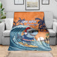 Christmas Cape Verde Blanket Funny Shark Surfing - African Pride