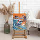 Christmas Cape Verde Canvas Wall Art Funny Shark Surfing - African Pride