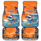 Christmas Cape Verde Car Mats Funny Shark Surfing - African Pride