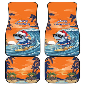 Christmas Cape Verde Car Mats Funny Shark Surfing - African Pride