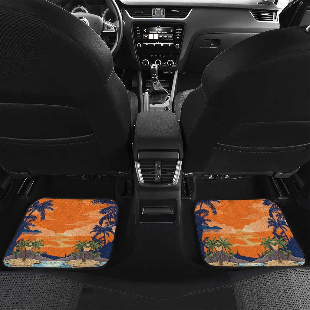 Christmas Cape Verde Car Mats Funny Shark Surfing - African Pride