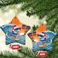 Christmas Cape Verde Ceramic Ornament Funny Shark Surfing - African Pride