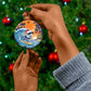 Christmas Cape Verde Ceramic Ornament Funny Shark Surfing - African Pride
