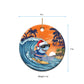 Christmas Cape Verde Ceramic Ornament Funny Shark Surfing - African Pride