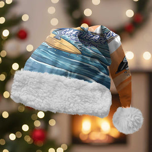 Christmas Cape Verde Christmas Santa Hat Funny Shark Surfing - African Pride